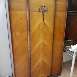 large vintage wardrobe with shelf on left plenty of hanging space nice quality item can deliver local for small fee based in L15 wavertree
