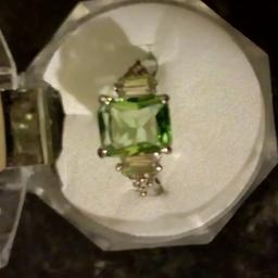 This Art Deco Style Ring Is 925 Silver And The Stone Is Light Green In Colour, And A Size M-N Can Supply A Gift Box