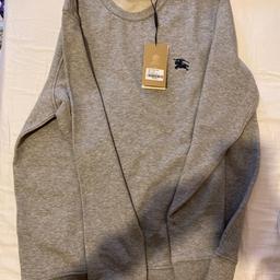 Selling for a friend, brand new Burberry sweater they don’t have the receipt it was given as a gift. Brand new never used, size M quite big almost L . Very boohoo, vintage Y2K would like very nice with tights or skinny jeans for girls or for men with some jeans very nice logo very visible