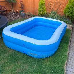 8 foot 6 pool only blown up to check size too big for garden have box etc as new