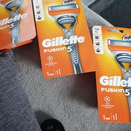 hi all selling my gillette fusion 5 razors there are 3 in total thanks very much for looking these were bought for presents but completely forgot to hand them out pick up only these are priced between £11-£12.50 each grab a bargain