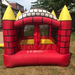 Children’s bouncy castle

Some repair required to netting as seen in photos, but otherwise in good working order.

Inflated size 6’ x 6’ approx 
Height 5’ 6  approx

Blower included.
