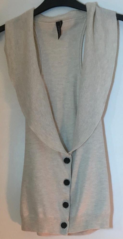 Buy & Sell West London Hillingdon - Photos for Topshop beige knit waistcoat cardigan. Size10