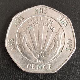 A coin issued in 1998 to celebrate the 50th Anniversary of the National Health System.

No exchanges and no refund.
