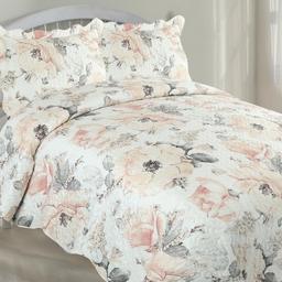 3 PCS Bedspread Beautifully Printed Quilted Floral 
Reversible bedspread, 

Some bedspreads are same matching color from back side, 
some are plain from back side and 
some are different colour or pattren from back side Random. 

Size 200X240 (approx)can be used for Double/ King