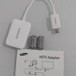 *MHL (micro USB) to HDMI adapter
• helps connect your (Android) Samsung phone or Tablet to the TV or monitor via HDMI port.
• Needs to be connected to your device’s charger too in order to work. (Needs power supply)

suitable for these Samsung models only
S5
S4
S3
Note 2
Note 3
Tab 3