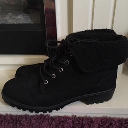Primark black boots, size 7.