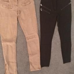 River Island tight fitting pants 8 black beige rrp 34.99 each

Black ankle grazers tight fitting stretchy amazing quality pants 8

Beige 30 leg zipped theme pants tight fitting 8

Collection Rhostyllen Wrexham