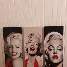 Marilyn Munroe canvas 3 separate pictures. Change of decor. Social distancing guidelines will be followed. 