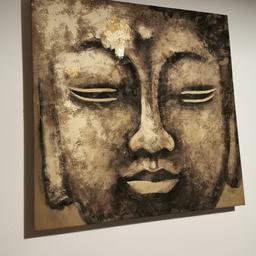 Bronze and gold Buddha canvas. 50xm square. Was 40 pounds from Next. Great condition