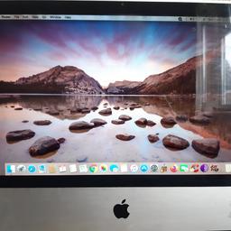 Apple iMac 20" 4GB RAM 320GB HDD 2.4GHz Intel C2D CPU
A1224 8,1
Great working order. Perfect for Internet, Facetime(built-in webcam and microphone),making music with Garageband and much more.
Supplied with USB DVD-ROM as the internal drive is broken,+power lead, keyboard and mouse. Never crashes. some slight screen fade at the edges, but this can only really be noticed on the white startup screen.the rest of the time it looks great
WiFi, including data streamed from a mobile phone
DY12JP