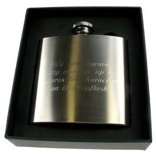 Buy & Sell South West London Sutton - Photos for Personalised Brushed Steel Hip Flask £2999