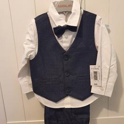 This is a brand new with tags smart navy suit. From matalan, was intended for a wedding which was postponed due to lockdown. Simply been to long to return and son will of outgrown by the time he gets chance to wear it. Thanks for looking
