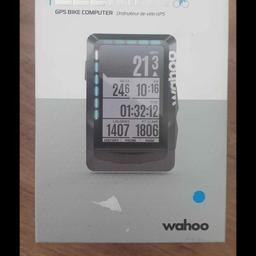 Wahoo Elemnt GPS Bike Computer. Condition is New.
Experience the game-changing power and simplicity of ELEMNT - the 100% wireless GPS bike computer that takes the complexity out of using and operating a bike computer while providing all the functionality you need out of any comparative GPS head unit.

￼