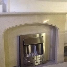 Marble fire surround including hearth for sale . Fire not included and has been sold.