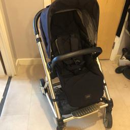 I’m almost new condition
Includes pushchair
Rain over
Cup holder 
Mosquito net 
Bumper bar (2 bite marks) 
Hardly used