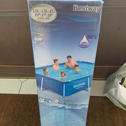 Best way steel pro paddling pool the sizes are on the picture brand-new inbox never been opened it’s still got the film on pick up Gillingham possible delivery