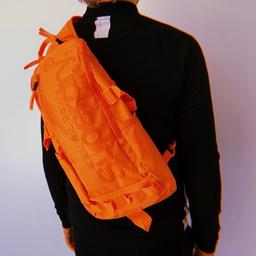 Superdry Unisex Orange Hardy sling Bag. Condition is new. Perfect for people that are always on the go. Includes a single padded adjustable back strap, gravel proof bottom, mesh side pockets, adjustable sides, clip loops, one front pocket and a main zip compartment with a sleeve pocket inside. Finished with a Superdry logo on the front. One size fits all. Fast shipping 📦 💨 Superdry Unisex Orange Sling Bag One Size Fits All Brand New With Tags. Condition is New with tags. Dispatched with Royal Ma
