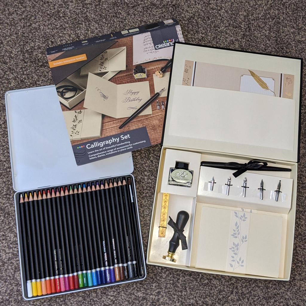 NEW Crelando calligraphy set & watercolour in WV6 Wolverhampton for £1.