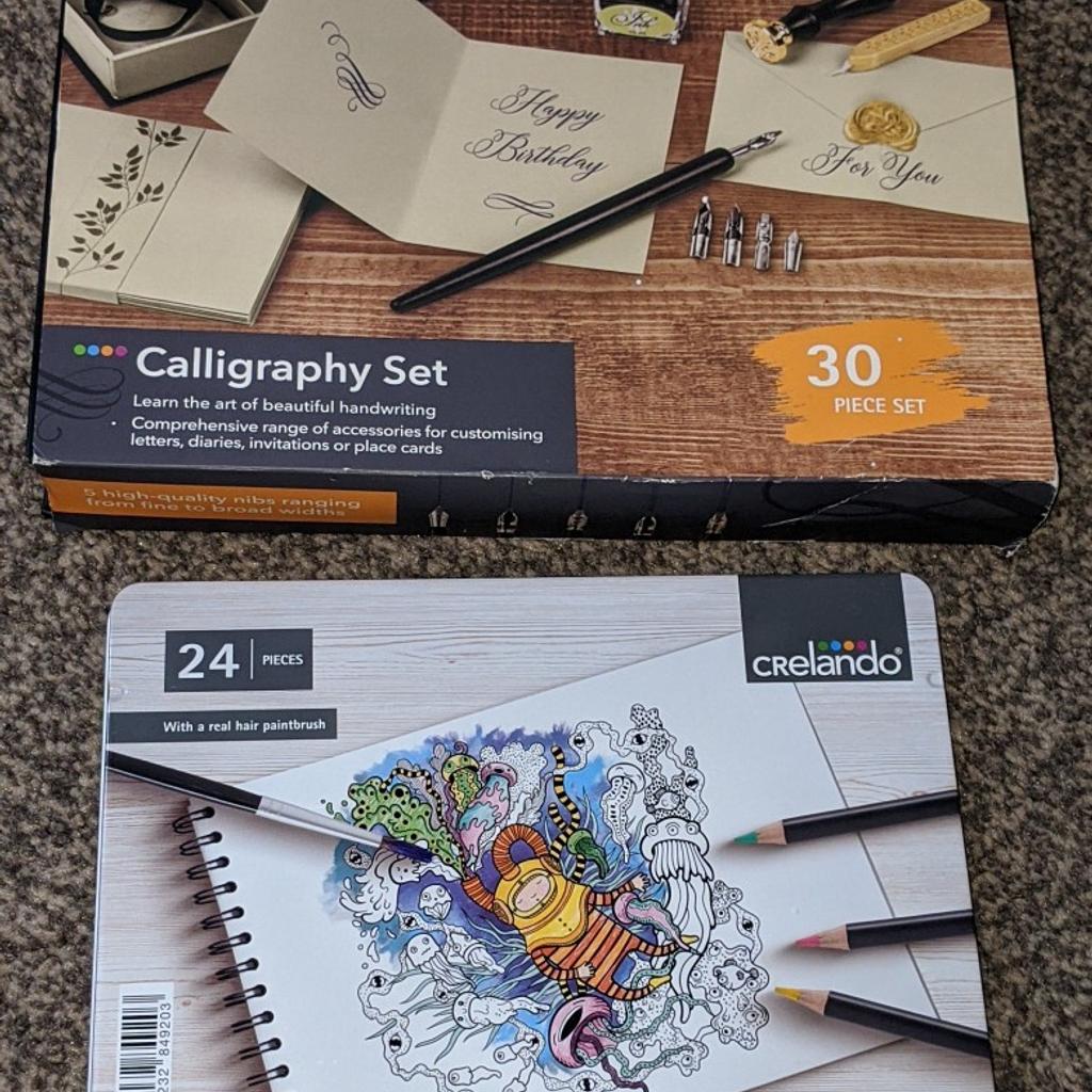 NEW Crelando calligraphy set & watercolour in WV6 Wolverhampton for £1.