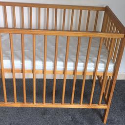 Used cot bed has a crack at the the bottom but still in good condition