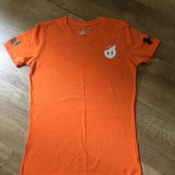 Ladies Orange Tough Mudder T-shirt Size XS.
In very good condition and only worn a couple of times!
Smoke Free home.

Collection only from either Sedgefield or Trimdon Grange :)