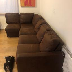 Brown faux leather 3X2 Nabru sofa
