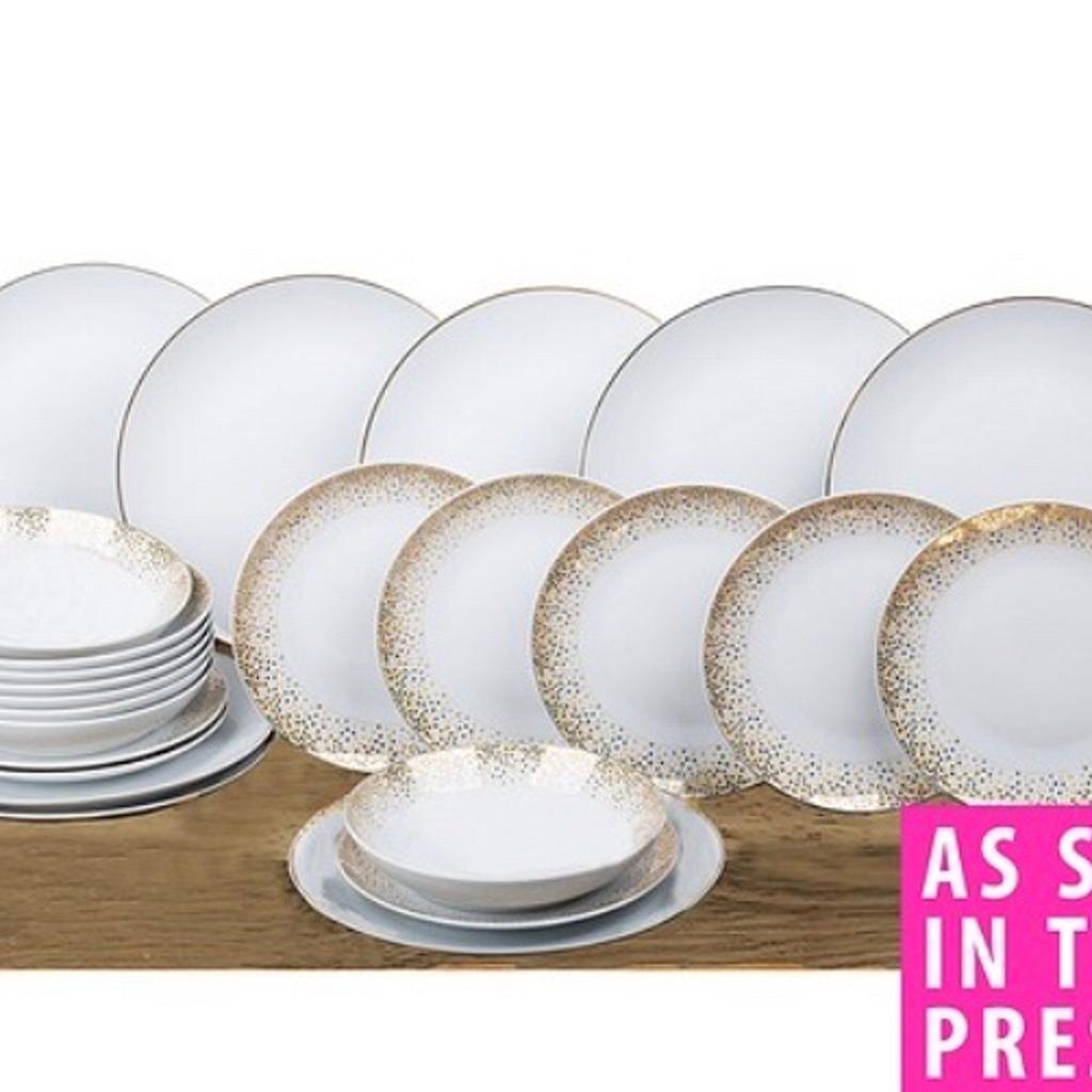 Waterside gold sparkle hot sale dinner set