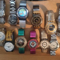 Orologi swatch originali da collezione in buone condizioni e funzionanti in vari modelli. Prezzo per singolo prodotto e spedizione non inclusa