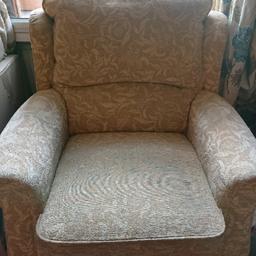 2 yellow/gold Arm chairs
100cm tall 83cm wide
Good condition with a few worn patches and marks