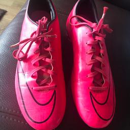 Pink nike moulds football boots size 6 hardly used  collection Romford
