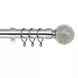 Extendable Metal Curtain Pole Includes Superior 60mm Finials, Rings & Fittings
Brand new
2 available
Price is for one