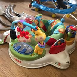 Jumperoo well used but has plenty of use in it still. All toys to it are there and plays music.would benefit from a clean. Collection only £15 already dismantled