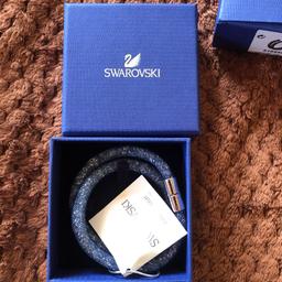 New Swarovski double wrap blue stardust bracelet new with box and tags