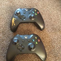 Two Xbox one controllers , spares or repair, one the RB sticks and the other the left thumb stick drifts up.

Collection only