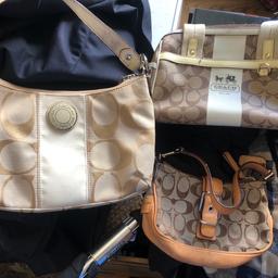 3x coach handbags all used but in good conditions a few marks on them as expected. £30 the lot collection from Battersea