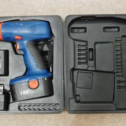 Draper 18V cordless drill good working order.
Battery holds good charge. Comes complete with a case.