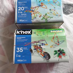 x2 k'nex brand new and sealed in boxes, cost £35 at christmas but son isn't interested in them. Would make great present'a for building fan's!