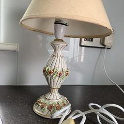 Antique lamp
Imitaly
5/409 made
 light
Has been repaired at base
Fully working
Pretty flower details
Light shade is original so could be replaced as it’s been stored in the loft of my parents
Collect CM3 or can post