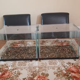 2 fishtanks including lids and fish stones
In very good condition and only collection
10.00 each 
20.00 for both