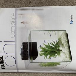 19L aquarium in good working order, only used for a short period of time. Does need to be cleaned/descaled. Comes with replacement foam pad, replacement filter, test strips, 2 fluval chi flower decorations, silk plant, net, heater, half a bag of premium black gravel, small bottle of water conditioner and the original user guide.

Collection only, second floor flat.