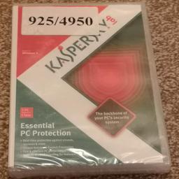 New and sealed kaspersky antivirus 2013 essential pc protection
collection burscough or willing to post for an extra fee
please take a look at my other items
(B6) (ms)