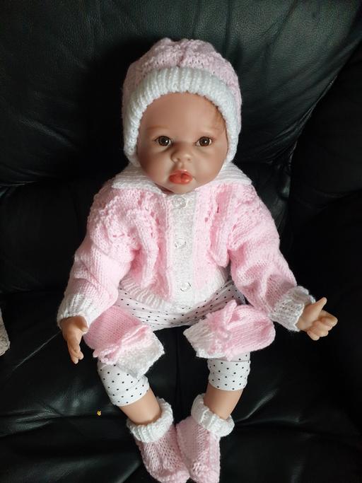 Buy & Sell West Midlands Solihull - Photos for Jaycee Set Knitted 1/3m Pink & White 