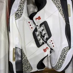 UA Air Jordan 3 White CEMENT in size UK 9.
Used once and In good condition.
UA