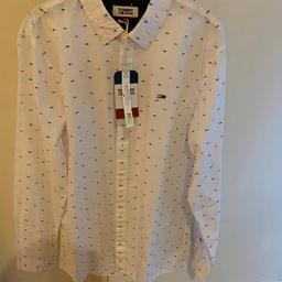 Brand new men’s shirt slim fit ,rrp price £65,white with colored dots