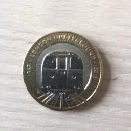2013 London Underground train £2 coin. Used but in good condition.