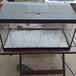 2 fish tanks 1 around 60 litres 1 25 litres both fully water tight with lids and working led lights 40 for both