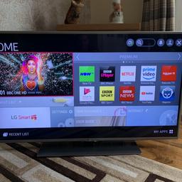A fantastic LG smart tv with all the usual smart features, in perfect working order and excellent condition with remote, stand and power lead.

Collect from Willenhall WV12