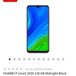 Nagelneues Huawei P Smart 2020 Smartphone in Midnight Black mit 128 GB Speicherplatz. Noch Original verpackt und ungeöffnet.

Versicherter Versand bei Übernahme des Portos möglich