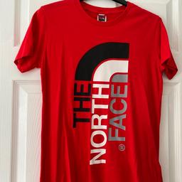 Red north face T-shirt immaculate condition